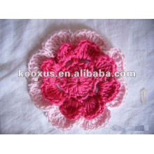 Flor del ganchillo del knit para el ornamento infantil del pelo del bebé